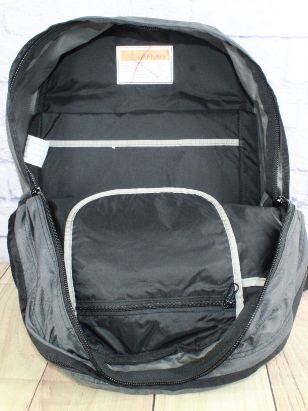 LL Bean Adult Unisex Super Deluxe Book Pack 41L School Travel Backpack Gray - Picture 10 of 13